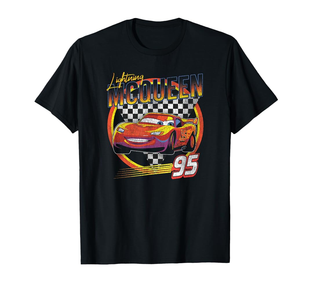 disney ディズニー カーズ vintage Tシャツ cars Amazon.com: Disney Pixar Cars Lightning McQueen Vintage Race